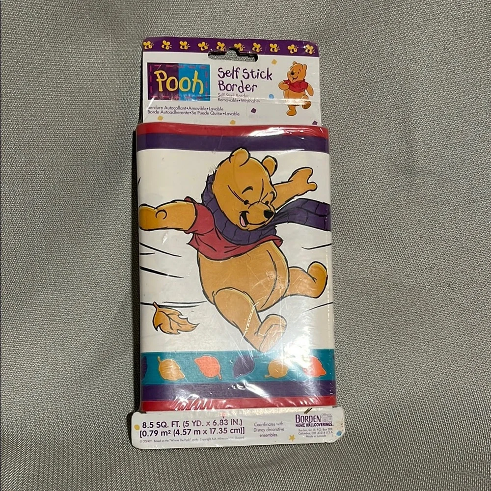 1993 Vintage Winnie the Pooh Self-Stick Wall Border by Borden Wall Coverings